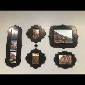 Set of 7 brushed copper frames, various sizes